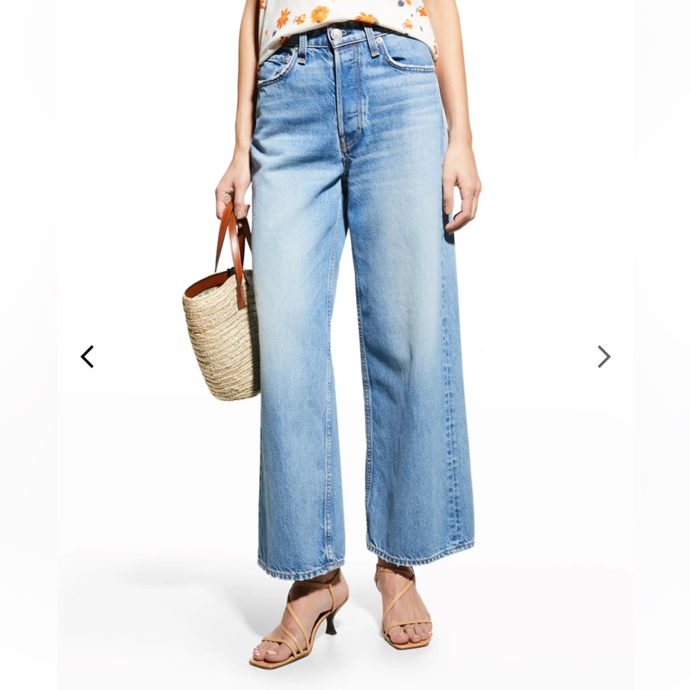 Maya High Waist Wide Leg Ankle Jeans size 25